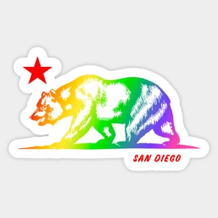 San Diego California Republic Bear Sticker